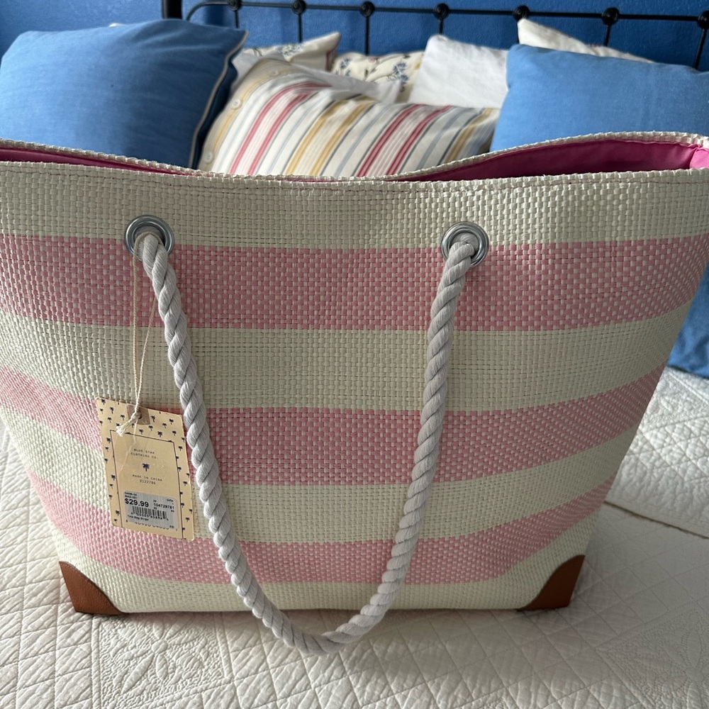 NWT Blue Star Clothing Company Woven Tote